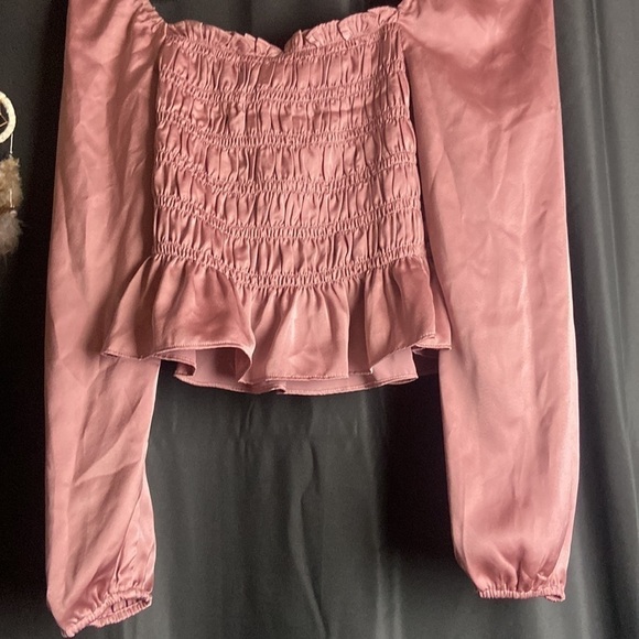 Host Pick 🎉NWT Lelis Clara Pink Silky Smock Top​ - Picture 5 of 11